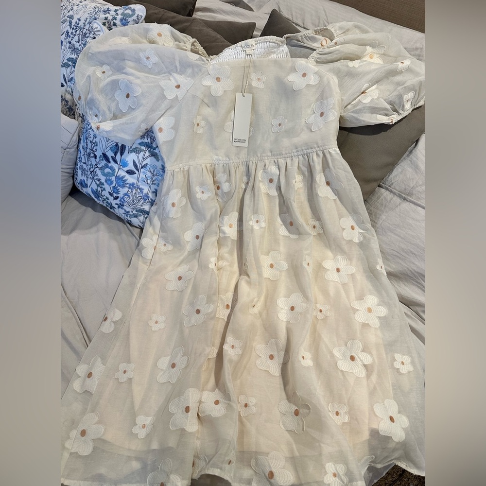 Roolee cream daisy dress .